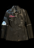 <strong>HAND PAINTED VINTAGE PARADISE LEATHER JACKET</strong> BLACK