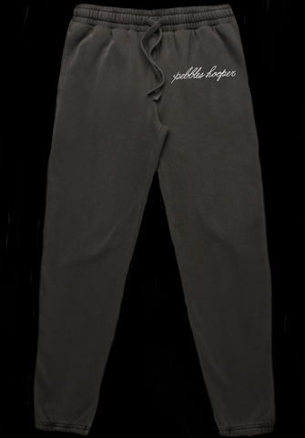 </strong>EMBROIDERED PH POCKET TRACK PANT</strong> FADED BLACK