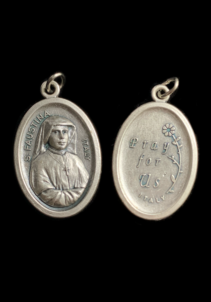 <strong>VINTAGE SAINT FAUSTINA PRAY FOR US PROTECTION MEDAL</strong> ITALY