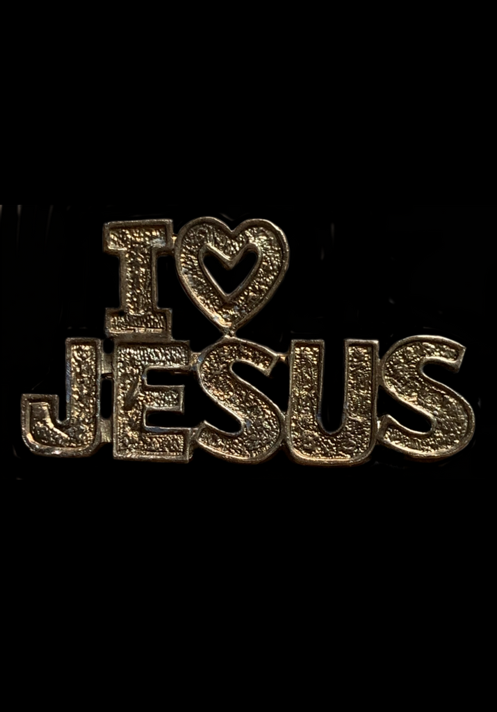 <strong>VINTAGE I ♡ JESUS BRASS PIN</strong>