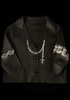 <strong>HAND PAINTED CHOSEN FANTASY SOFT LEATHER WOMENS JACKET</strong> BLACK