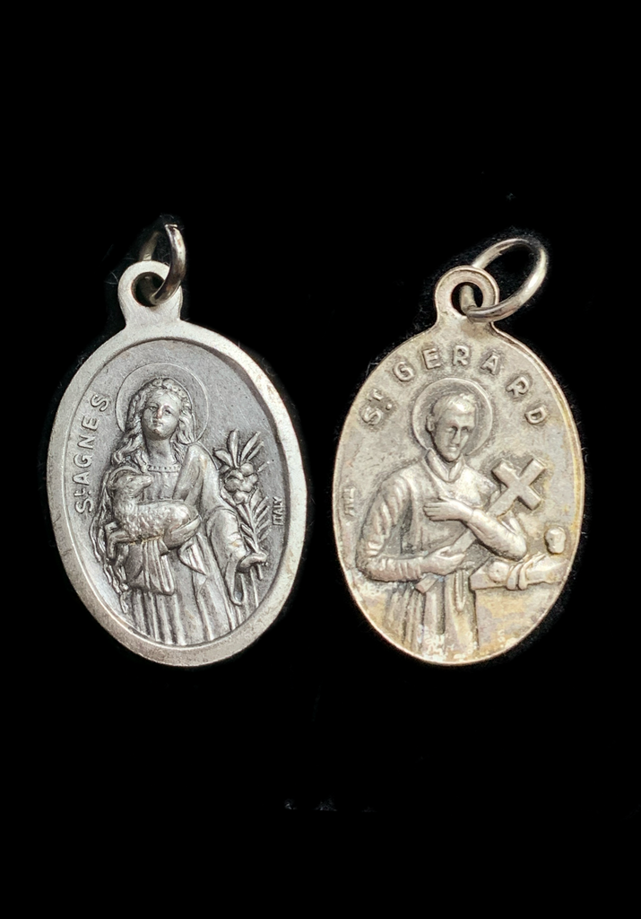 <strong>VINTAGE SAINT AGNES + SAINT GERARD MEDAL</strong> SINGLE