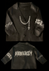 <strong>HAND PAINTED CHOSEN FANTASY SOFT LEATHER WOMENS JACKET</strong> BLACK