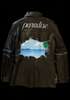 <strong>HAND PAINTED VINTAGE PARADISE LEATHER JACKET</strong> BLACK