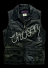 <strong>HAND PAINTED LEATHER ANGEL WING LEATHER VEST</strong> BLACK