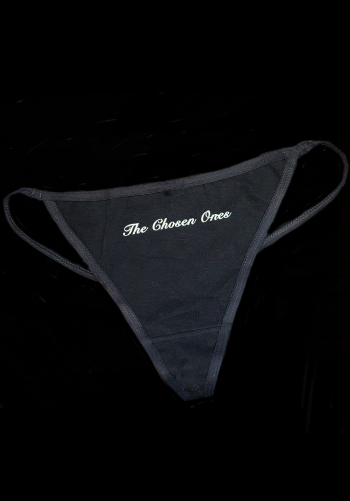 <strong>CHOSEN ONES PRINTED T-BAR G STRING</strong> BLACK