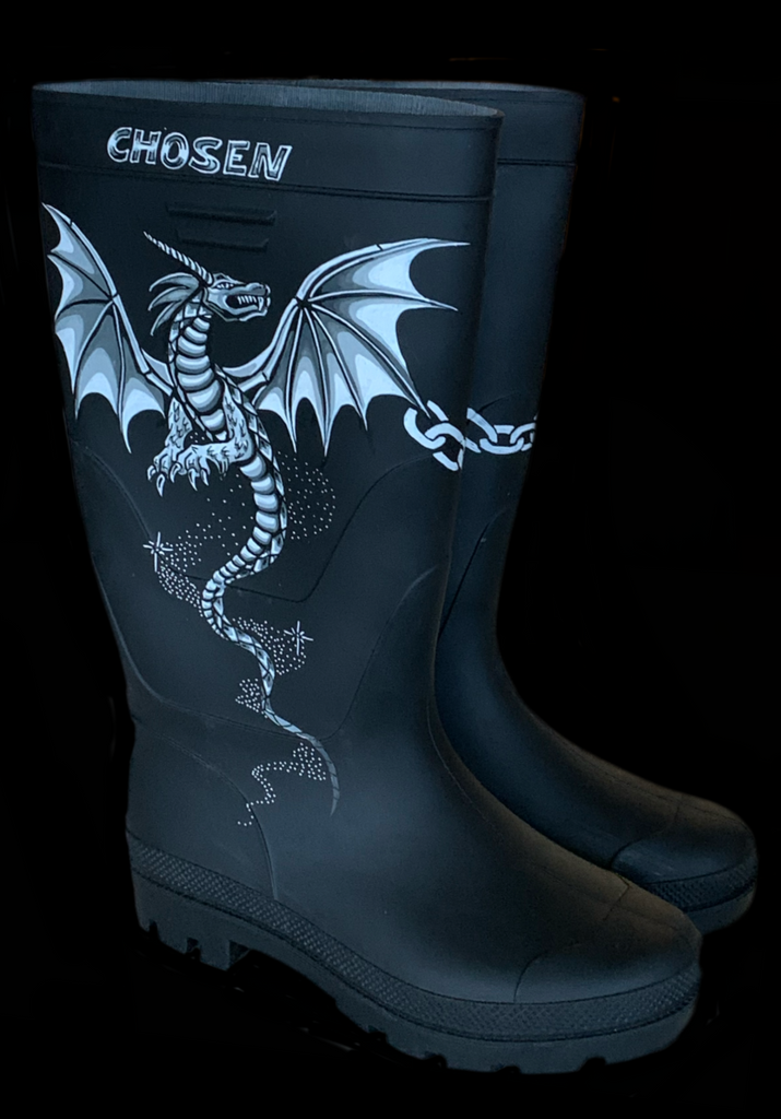 <strong>HAND PAINTED FANTASY PVC RUBBER BOOTS</strong>