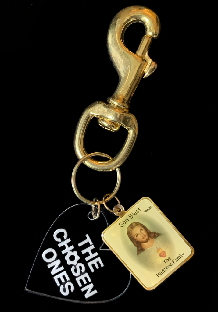 <strong>REPURPOSED JESUS ICON & CHOSEN SWEETHEART KEY CLIP  </strong> 15CM